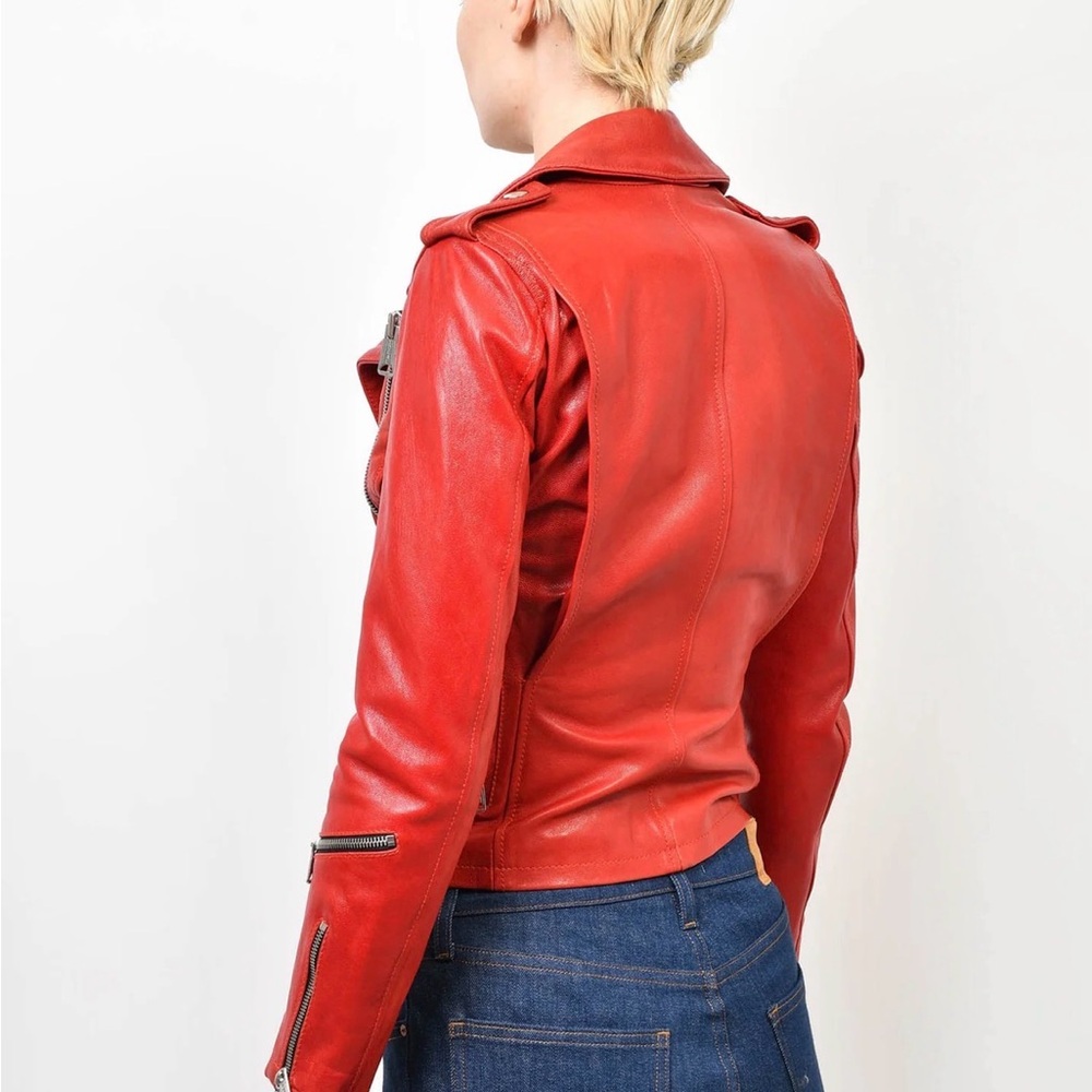 🔥🔥 R13 Red Leather Moto Jacket - Picture 14 of 16